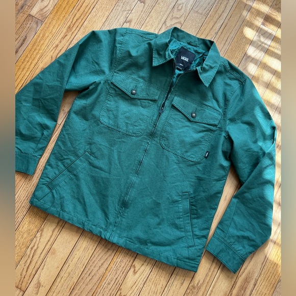 Vans Men's Green Canvas Collared Jacket - Size S - Picture 3 of 12